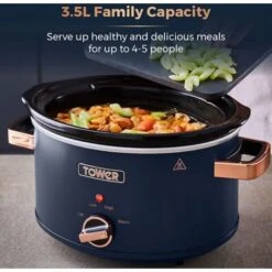 Tower Cavaletto 3.5 Litre Slow Cooker Midnight Blue -Home Appliance Store 100996069 3
