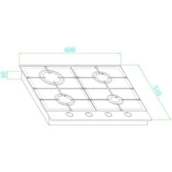 Econolux ART28952 60cm Gas On Glass Hob -Home Appliance Store 13327662 2