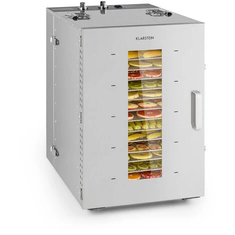 Klarstein Master Jerky 16 Dehydrator 1500W 40-90 ° C 15h-Timer Stainless Steel Silver 3 Klarstein Master Jerky 16 Dehydrator 1500W 40-90 ° C 15h-Timer Stainless Steel Silver