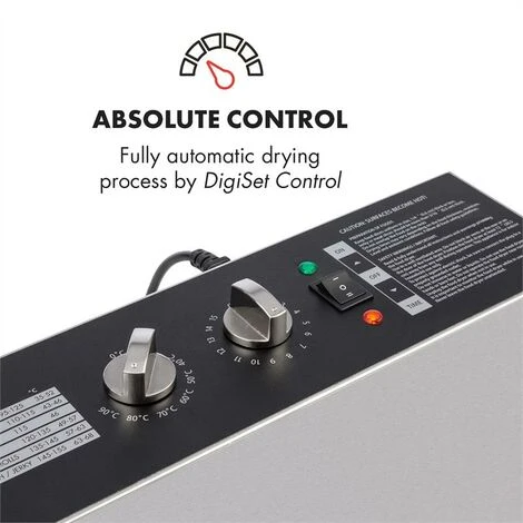 Klarstein Master Jerky 16 Dehydrator 1500W 40-90 ° C 15h-Timer Stainless Steel Silver 4 Klarstein Master Jerky 16 Dehydrator 1500W 40-90 ° C 15h-Timer Stainless Steel Silver - Image 2