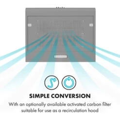 Klarstein Capannina Undercounter Hood 60cm 166m³ / H LED Stainless Steel Silver -Home Appliance Store 19162064 3