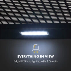 Klarstein Capannina Undercounter Hood 60cm 166m³ / H LED Stainless Steel Black -Home Appliance Store 19162066 4