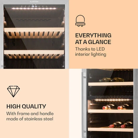 Klarstein Reserva 166 Duo Wine Refrigerator 166 Bottles 379 Litres 2 Zones Touch 4 Klarstein Reserva 166 Duo Wine Refrigerator 166 Bottles 379 Litres 2 Zones Touch - Image 2