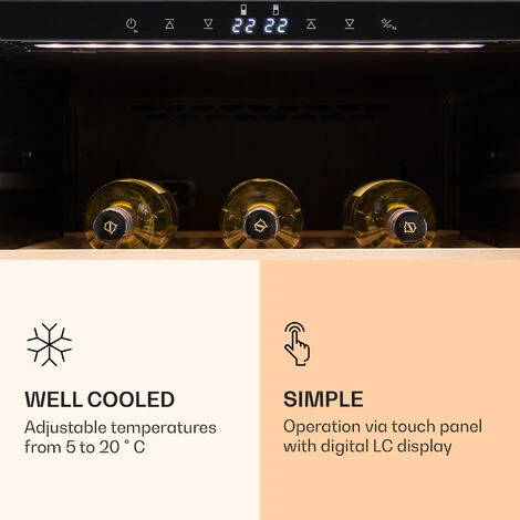 Klarstein Reserva 166 Duo Wine Refrigerator 166 Bottles 379 Litres 2 Zones Touch 6 Klarstein Reserva 166 Duo Wine Refrigerator 166 Bottles 379 Litres 2 Zones Touch - Image 4