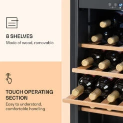 Klarstein Vinamour 54 Duo Wine Refrigerator 2 Zones 148 Litres 54 Bottles Touch Display -Home Appliance Store 22969197 5