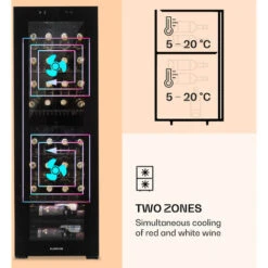 Klarstein Shiraz 39 Duo Wine Fridge 2 Zones 105l 39 Bottles -Home Appliance Store 22969633 4