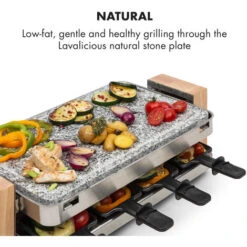 Klarstein Prime Rib Raclette Grill 8 Pers. 1500 W Natural Stone Plate Stainless Steel Wooden Feet 9 Klarstein Prime Rib Raclette Grill 8 Pers. 1500 W Natural Stone Plate Stainless Steel Wooden Feet -Home Appliance Store 22969674 3