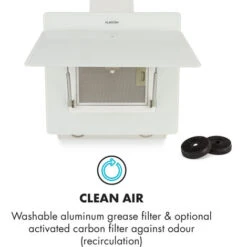 Klarstein Klarstein Aurica 60 Cooker Hood 60cm 600 M³/h LED Touch Glass White -Home Appliance Store 22969682 5