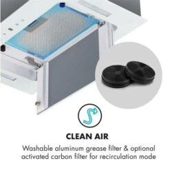 Klarstein Hektor Cooker Extractor Hood Built-in 52cm Exhaust: 530 M³ / H LED Touch Glass -Home Appliance Store 22969737 5