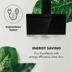 Klarstein Aurora Eco 90 Cooker Extractor Hood 550 M³ / H LED Display Black -Home Appliance Store 22969749 4