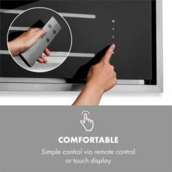 Klarstein High Line Ceiling Hood 77cm 410 M3 / H 75W 3 Steps Remote Control Black -Home Appliance Store 22969845 3