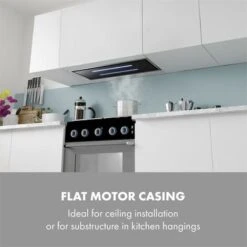 Klarstein High Line Ceiling Hood 77cm 410 M3 / H 75W 3 Steps Remote Control Black -Home Appliance Store 22969845 5