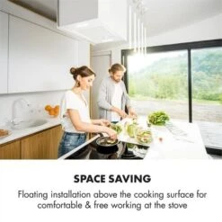 Klarstein Kronleuchter L Island Exhaust Hood 60cm Exhaust Air: 590m³ / H LED Touch White 11 Klarstein Kronleuchter L Island Exhaust Hood 60cm Exhaust Air: 590m³ / H LED Touch White -Home Appliance Store 22969886 5