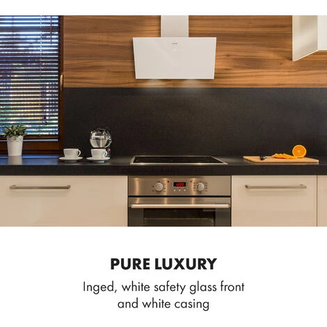 Klarstein Laurel 60 Cooker Extractor Hood 60cm Exhaust Air: 350 M³ / H LED Touch White 4 Klarstein Laurel 60 Cooker Extractor Hood 60cm Exhaust Air: 350 M³ / H LED Touch White - Image 2