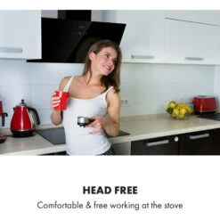 Klarstein Laurel 90 Cooker Extractor Hood 90cm Exhaust Air: 350 M³ / H LED Touch Black -Home Appliance Store 22970458 5