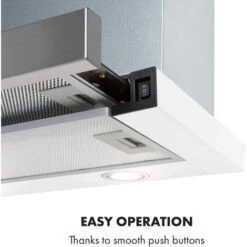 Klarstein Mariana 60 Flat Screen Hood 500 M³ / H Exhaust Air LED White -Home Appliance Store 22970532 4