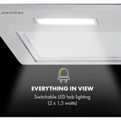 Klarstein Simplica Extractor Hood Recessed 70cm Exhaust Air: 400 M³ / H LED Stainless Steel -Home Appliance Store 22970641 5