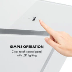 Klarstein Sofia 60 Extractor Hood 300 M³ / H Touch Control Glass Front White -Home Appliance Store 22970647 4