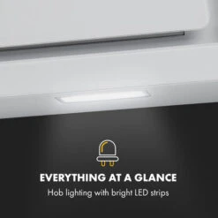 Klarstein Sofia 60 Extractor Hood 300 M³ / H Touch Control Glass Front White -Home Appliance Store 22970647 5