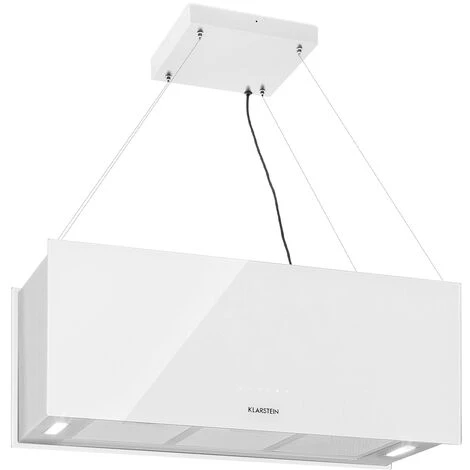 Klarstein Kronleuchter XL Kitchen Island Extractor Hood 90cm Recirculation 590m³/h LED Touchscreen White 3 Klarstein Kronleuchter XL Kitchen Island Extractor Hood 90cm Recirculation 590m³/h LED Touchscreen White