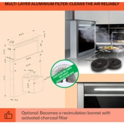 Klarstein Royal Flush Eco Cooker Hood 90 Cm 576 M³/h A+ -Home Appliance Store 23742943 5