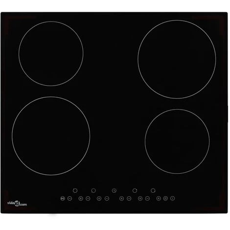 Ceramic Hob With 4 Burners Touch Control 6000 W 3 Ceramic Hob With 4 Burners Touch Control 6000 W