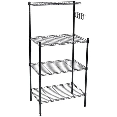 Livingandhome 3 Tier Microwave Oven Rack With Top Spice Shelf 6 Livingandhome 3 Tier Microwave Oven Rack With Top Spice Shelf - Image 4