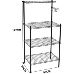 Livingandhome 3 Tier Microwave Oven Rack With Top Spice Shelf 11 Livingandhome 3 Tier Microwave Oven Rack With Top Spice Shelf -Home Appliance Store 30685580 5