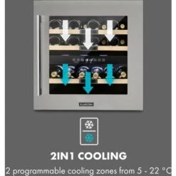Klarstein Vinsider 36 Wine Fridge 2 Cooling Zones 5-22°C 85l Stainless Steel 9 Klarstein Vinsider 36 Wine Fridge 2 Cooling Zones 5-22°C 85l Stainless Steel -Home Appliance Store 33502999 3
