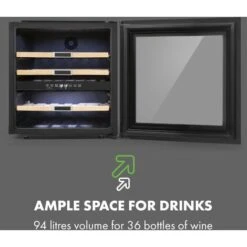 Klarstein Vinsider 36 Wine Fridge 2 Cooling Zones 5-22°C 85l Stainless Steel 10 Klarstein Vinsider 36 Wine Fridge 2 Cooling Zones 5-22°C 85l Stainless Steel -Home Appliance Store 33502999 4