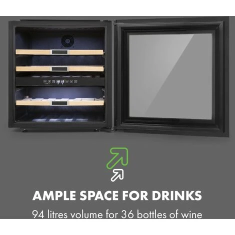 Klarstein Vinsider 36 Wine Fridge 2 Cooling Zones 5-22°C 85l Stainless Steel 6 Klarstein Vinsider 36 Wine Fridge 2 Cooling Zones 5-22°C 85l Stainless Steel - Image 4
