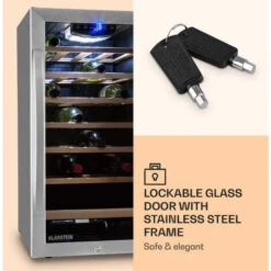 Klarstein Vinamour 26 Uno Wine Refrigerator 26 Bottles 88 Litres Stainless Steel LED -Home Appliance Store 33503294 4