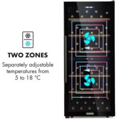 Klarstein Barossa 102 Duo Wine Refrigerator 102 Bottles 226 Litres 2 Zones Touch Control -Home Appliance Store 33503304 5