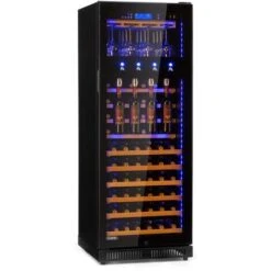 Klarstein First Class 84 Wine Cooler 4 Dispensers 84 Bottles 5-22 ° C Black