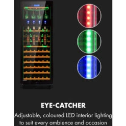 Klarstein First Class 84 Wine Cooler 4 Dispensers 84 Bottles 5-22 ° C Black -Home Appliance Store 33503305 4