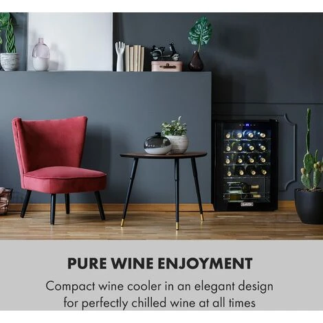 Klarstein Shiraz 20 Uno Wine Refrigerator 53 Litres 20 Bottles Touch Control Panel 5-18°C 4 Klarstein Shiraz 20 Uno Wine Refrigerator 53 Litres 20 Bottles Touch Control Panel 5-18°C - Image 2