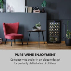 Klarstein Shiraz 24 Uno Wine Refrigerator 63 Litres 24 Bottles Touch Control Panel 5-18°C -Home Appliance Store 33503501 2