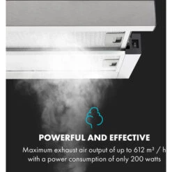 Klarstein Viola Extractor Hood Stainless Steel 59.6 Cm 612m³ / H EEC A Silver -Home Appliance Store 33596672 4