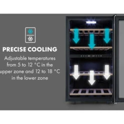 Klarstein Vinamour 45 Duo Wine Refrigerator 2 Zones 118 Ltr / 45 Fl 5-18 °C -Home Appliance Store 33765732 5