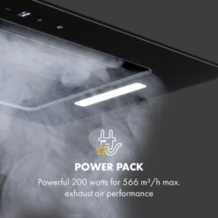 Klarstein Hektor Eco Fan Module 52 Cm 566 M³ / H Touch Glass Black -Home Appliance Store 35415170 3