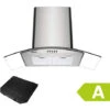 CIARRA 90cm Cooker Hood 650m3/h Stainless Steel Curved Glass Extractor Hood -506SS90 -Home Appliance Store 36409471 1