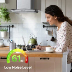 CIARRA 650m3/h 60cm Cooker Hood With Carbon Filter Class A Stainless Steel Glass Extractor Hood -506SS60 -Home Appliance Store 36409473 3