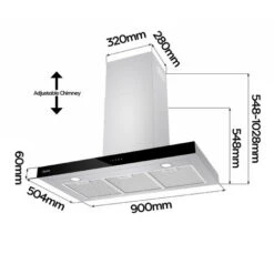 CIARRA 4 Speeds Class A++ 650m3/h Touch Control Linear Cooker Hood 90cm -CBCS9102 -Home Appliance Store 36409474 5