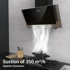 CIARRA 60cm Angled Cooker Hood With 3-speed Extraction -736CBK60 -Home Appliance Store 36409485 3