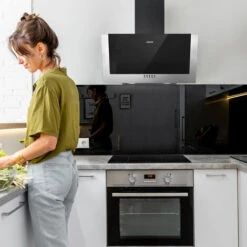 CIARRA 60cm Angled Cooker Hood With 3-speed Extraction -736CBK60 -Home Appliance Store 36409485 4