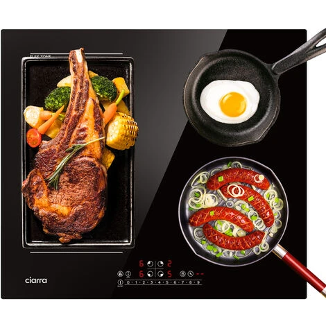 CIARRA Built-in 4 Zones Induction Hob, Integrated Electric Cooktop With 1 Flex Zone 7200W-CD4BFBIH 3 CIARRA Built-in 4 Zones Induction Hob, Integrated Electric Cooktop With 1 Flex Zone 7200W-CD4BFBIH