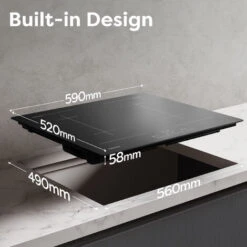 CIARRA Built-in 4 Zones Induction Hob, Integrated Electric Cooktop With 1 Flex Zone 7200W-CD4BFBIH 11 CIARRA Built-in 4 Zones Induction Hob, Integrated Electric Cooktop With 1 Flex Zone 7200W-CD4BFBIH -Home Appliance Store 36409494 5