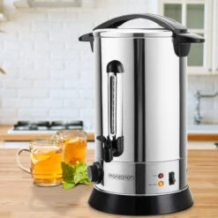 Monzana Mulled Wine Kettle 8.8L Stainless Steel Hot Drink Dispenser Temperature Setting 30-110°C Including Drip Tray 20 Litre -Home Appliance Store 36599960 3