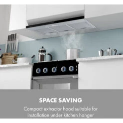Klarstein Contempo 90, Extractor Hood, 175m³ / H, LED, Stainless Steel, Acrylic, Black -Home Appliance Store 36688355 2