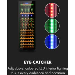 Klarstein First Class 129 Wine Cooler Dispenser 129 Bottles 5-22 ° C Black -Home Appliance Store 36812339 4